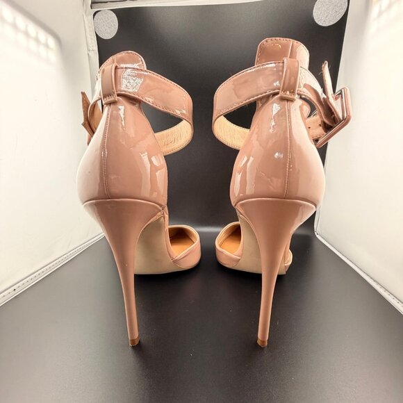 Steve Madden Valid Blush Patent Ankle Strap Stiletto Heels - Picture 4 of 9